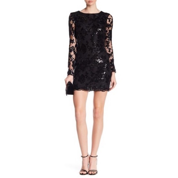 Dress the Population Dresses & Skirts - Dress the Population Grace Sequin Lace Shift Dress